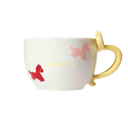 ashattic Rotating Teacup Scented Candle – Caramel Macchiato