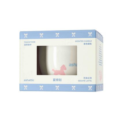 ashattic Rotating Teacup Scented Candle — Black Sesame Cloud